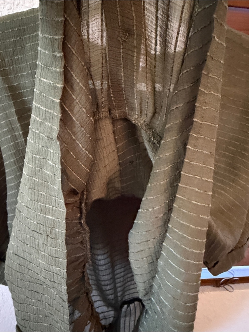 Blu Pepper Peplum Blouse in Olive Green - Picture 10 of 10